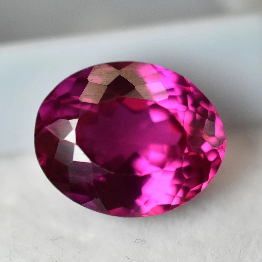 Natural Pink Tourmaline 9.18 Ct Certified Oval Cut Jewelry Making Gem