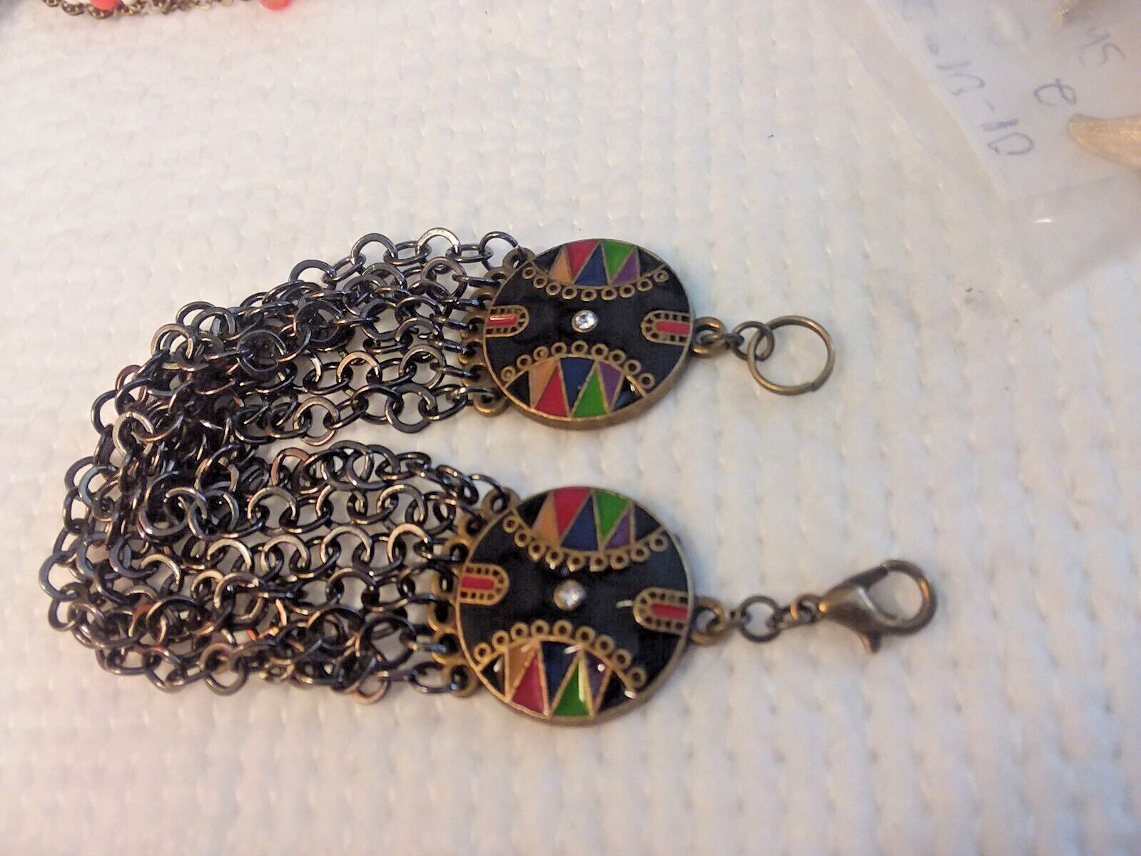 7″ Brass Tone and Black Colorful Fashion Bracelet 07-01-2024