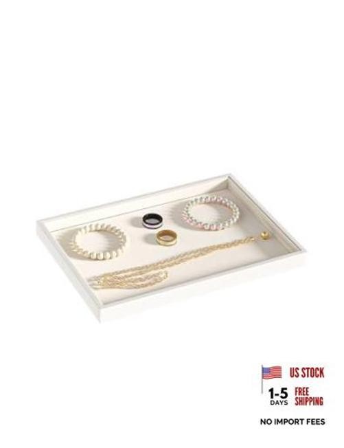 Drawer Jewelry Organizers And Storage,Velvet Bracelet And Beige Blank Trays