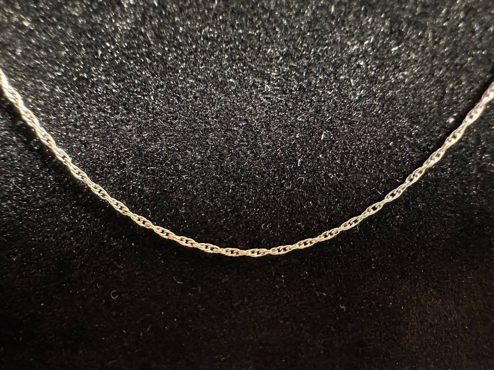 0.78g Vintage Sterling Silver 925 Twisted Rope Chain Necklace 18 in M