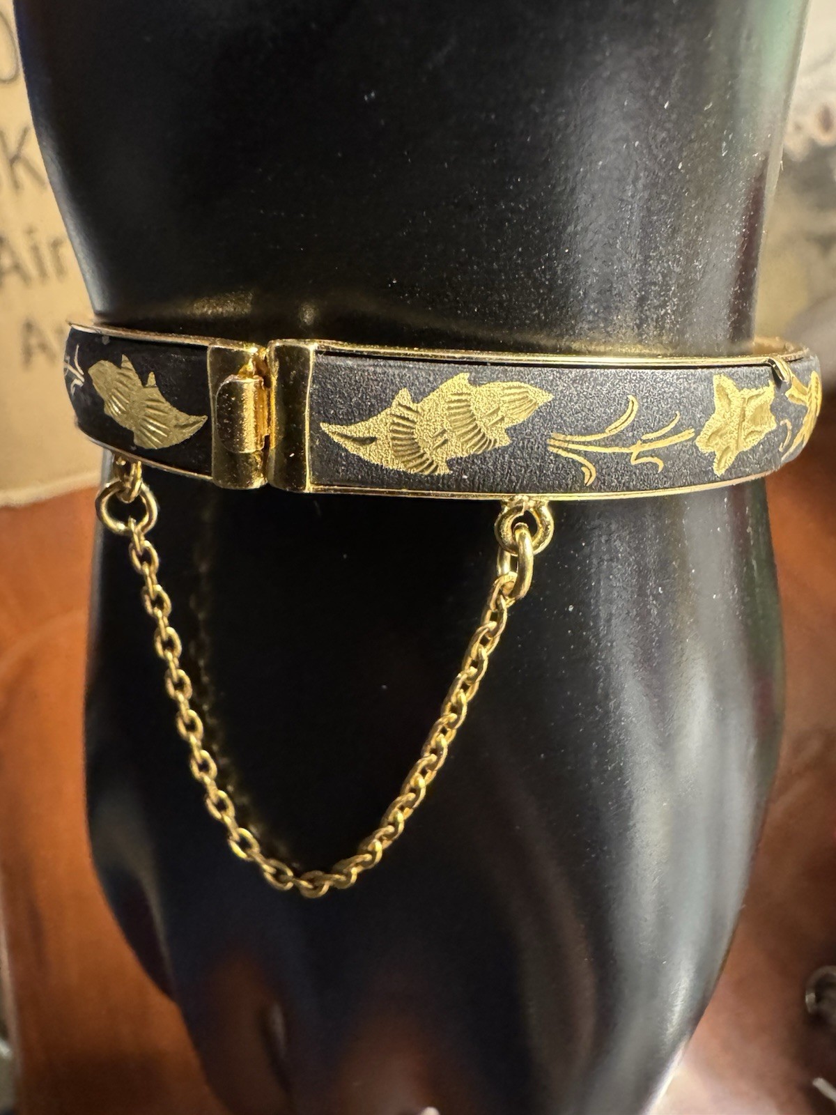 Vintage Damascene Bracelet 6 to 6-1/2”