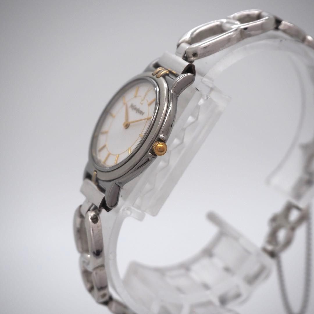268 working Yves Saint Laurent watch white women’s round simple
