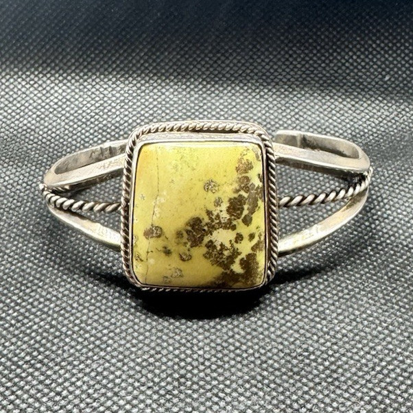 Vintage BT Sterling Silver Serpentine Cuff Bracelet 44.3g Signed Southwestern