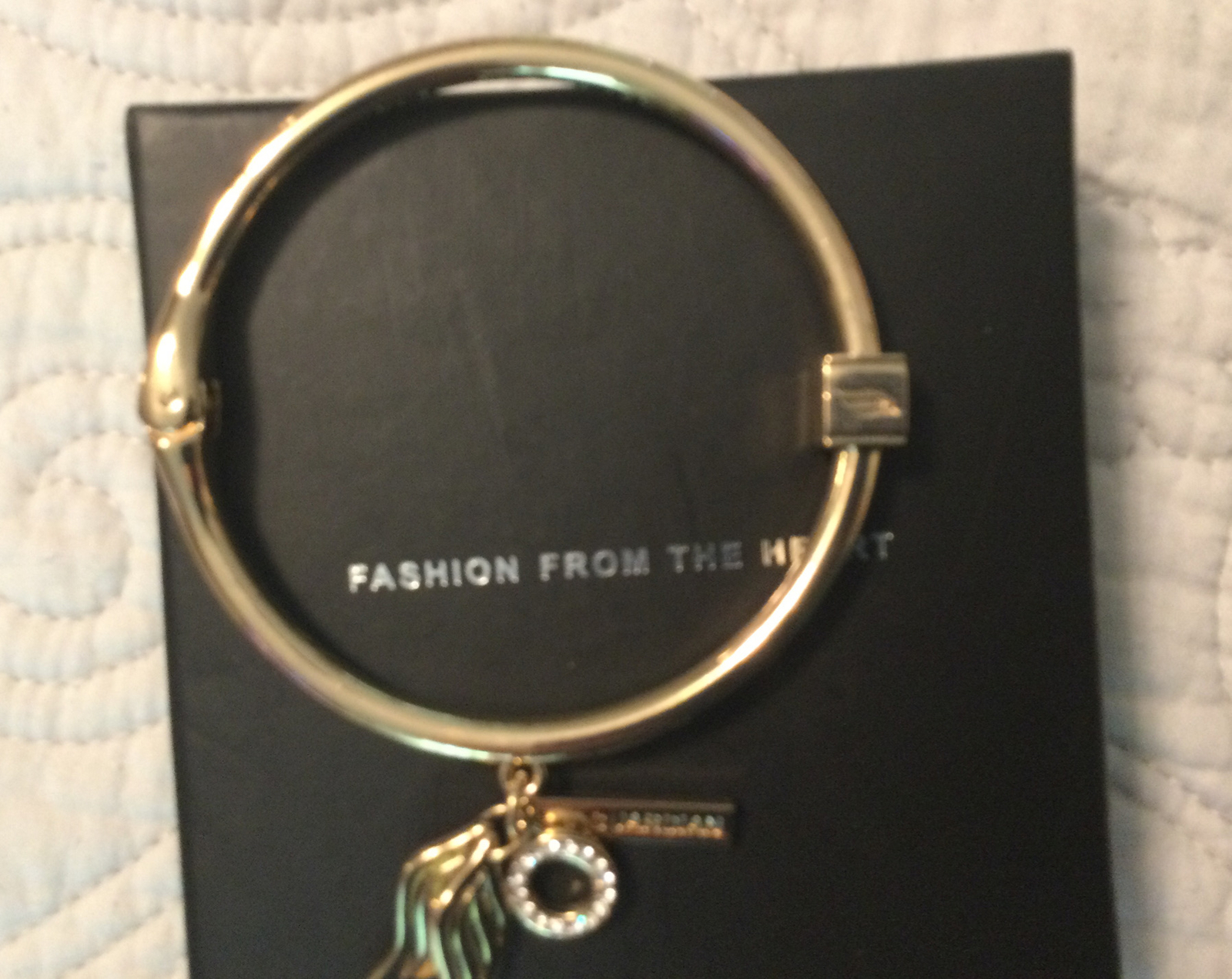 Ashley Bridget Rose Gold Tone Divine Angel Hinge Bracelet # 6655