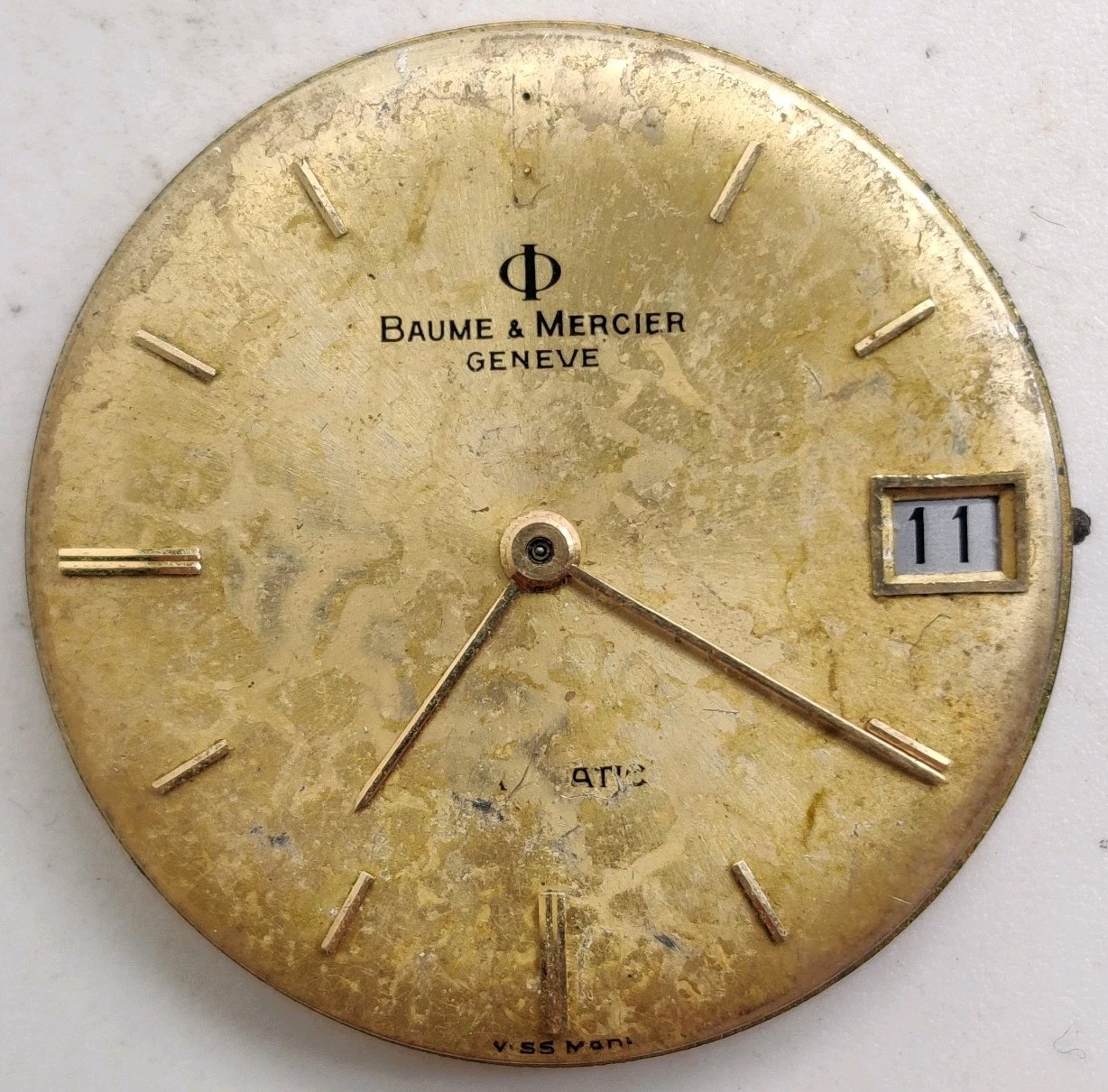 Baume Mercier BM 13210 High Grade Micro Rotor Automatic watch movement Running