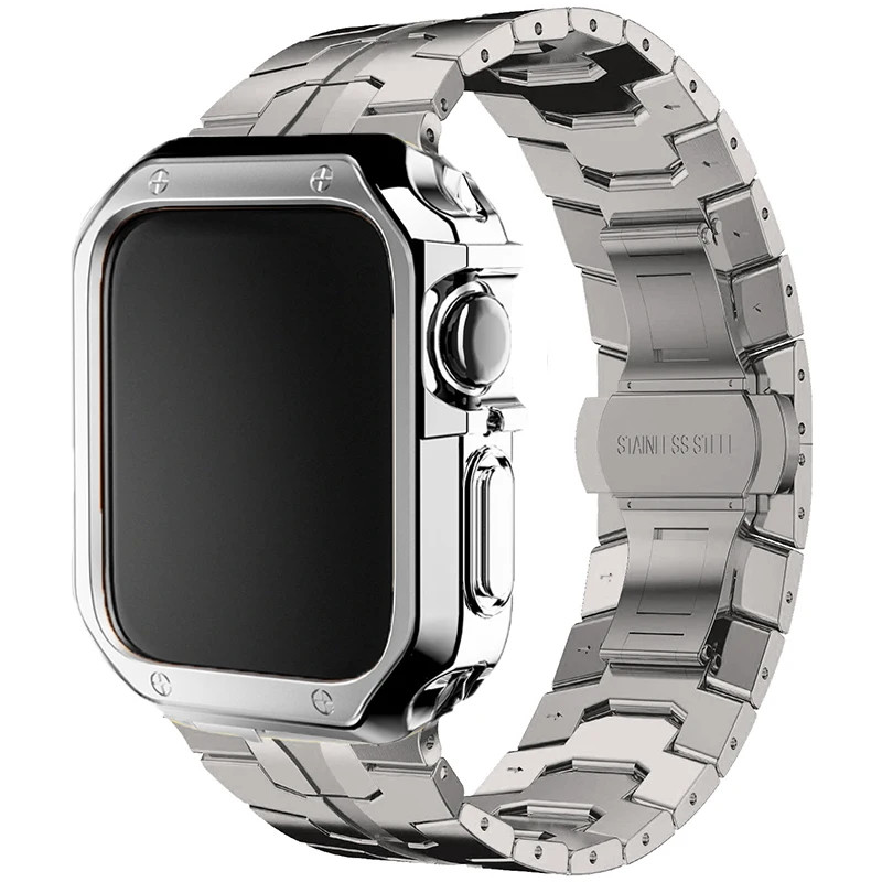 Metal Band+TPU Case For iWatch Ultra 3 Series 11 10 9 8 SE 38-49mm Kit Accessory
