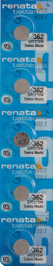5 x Renata 362 Watch Batteries, SR721SW Battery