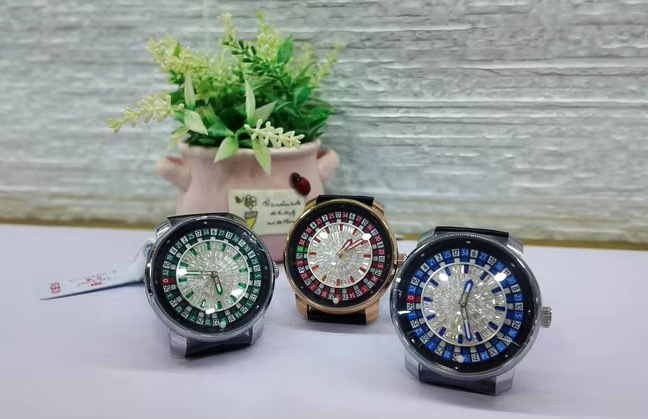 AILANG Men’s Automatic Mechanical Watch Casino Roulette Wheel Luminous Leather