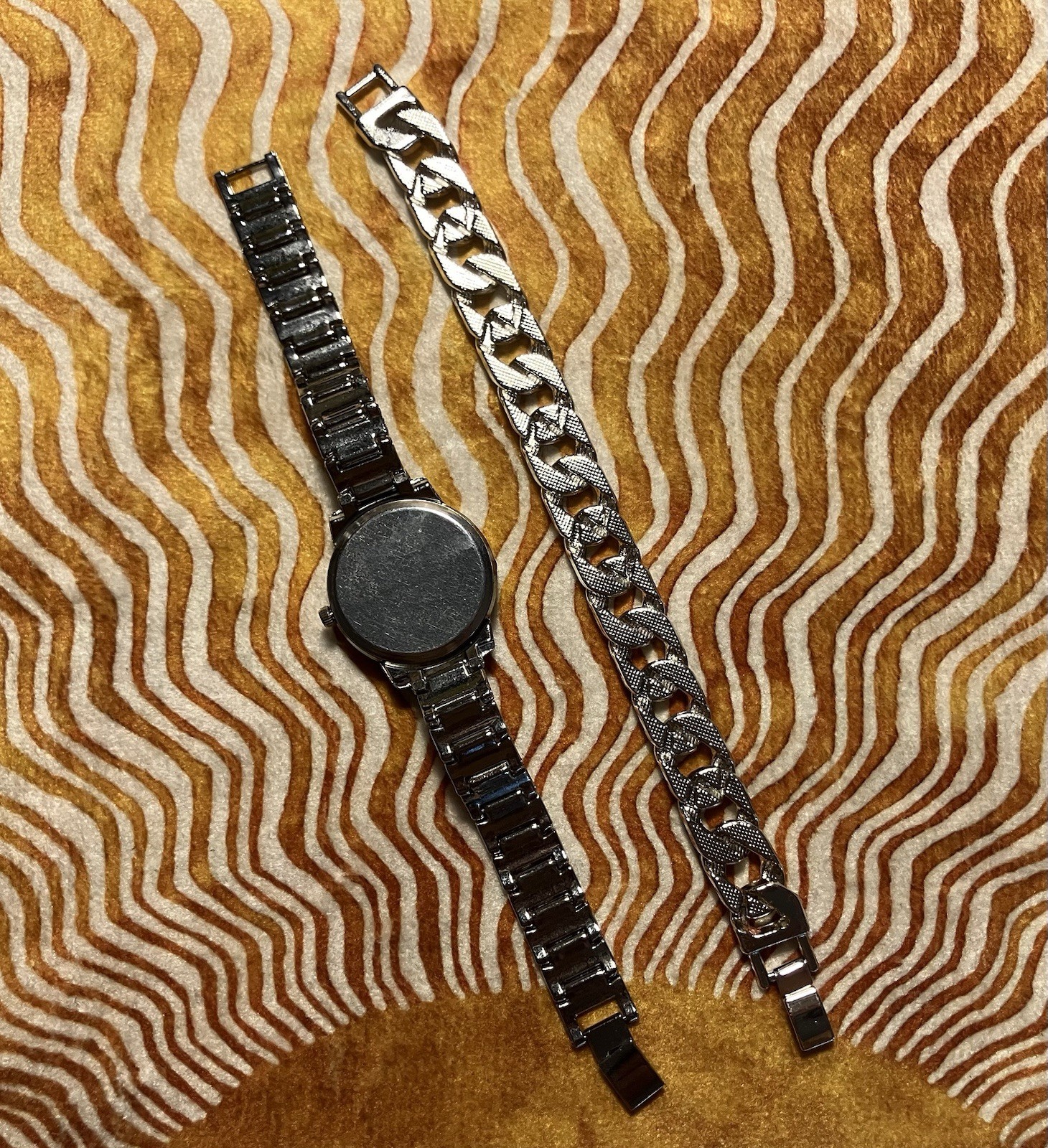 Woman’s Sparkling Silver Watch and Matching Bracelet