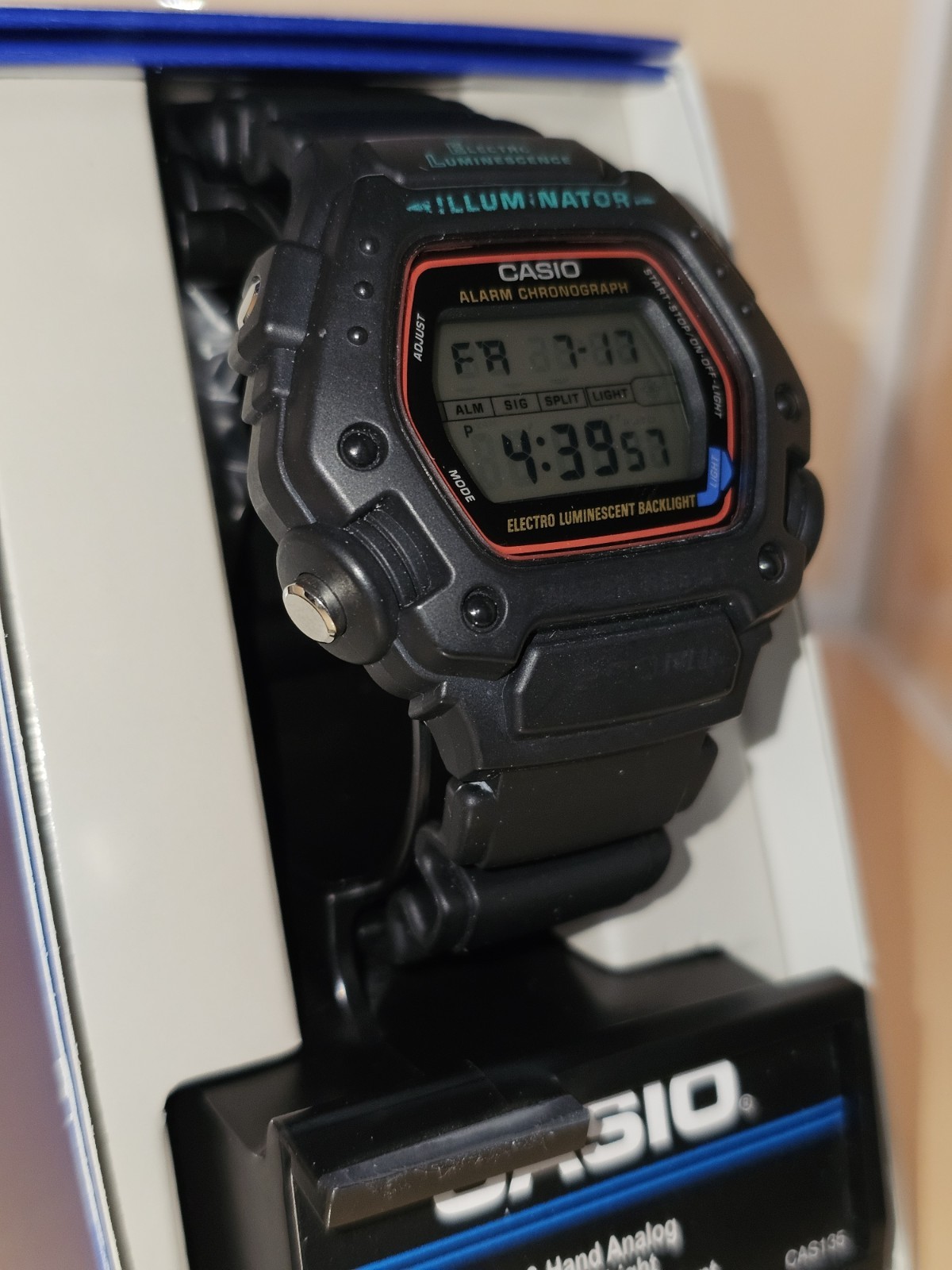 Casio Illuminator Digital Quartz Alarm Chronograph Backlight Black Resin