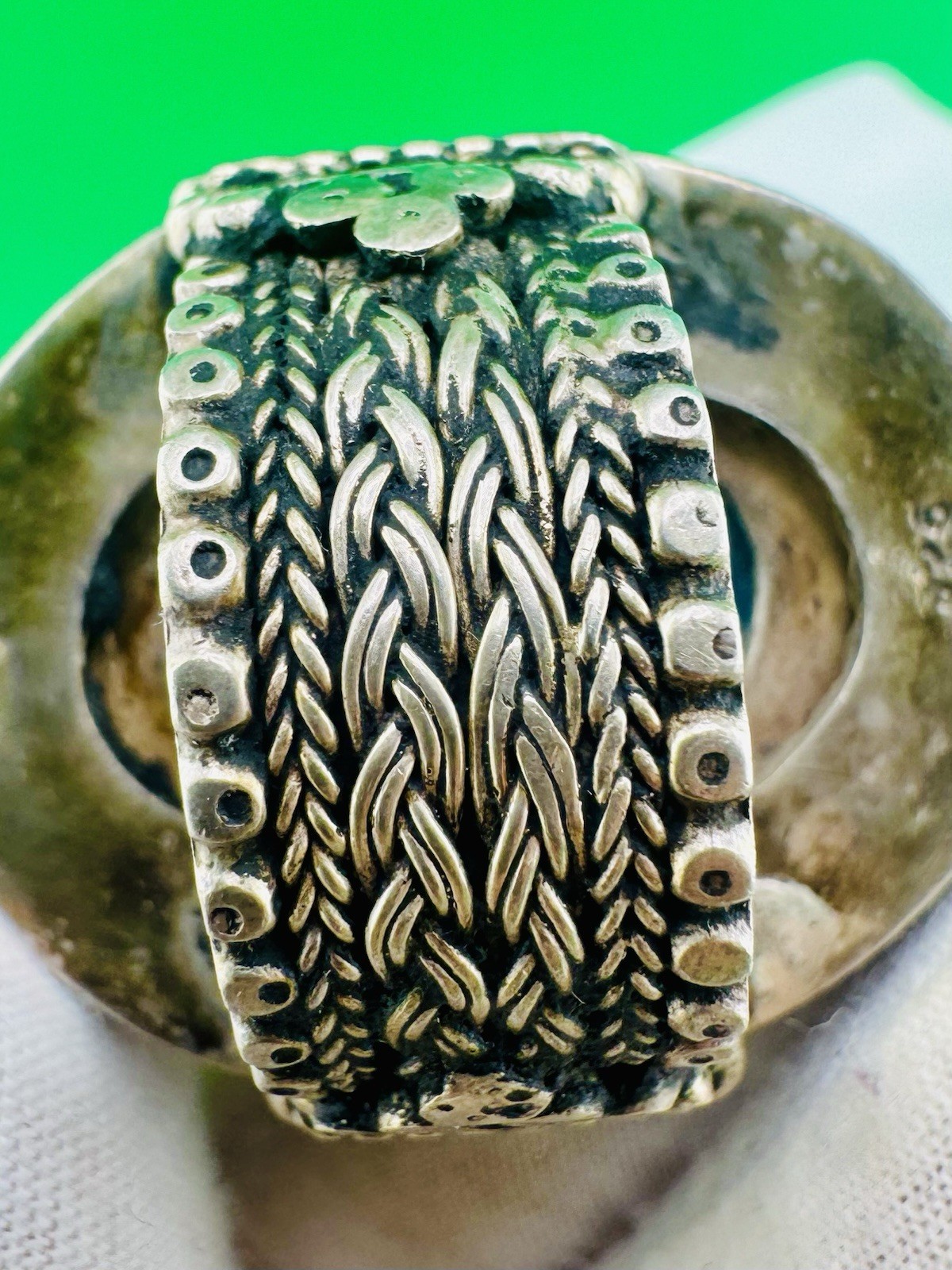 Persian Turquoise Ring 925 Starling Silver 7.5 size #1973-18