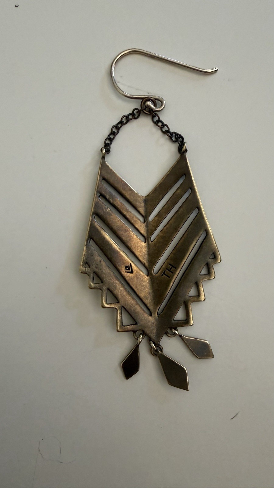 Silpada Retired Brass Geometric Earrings