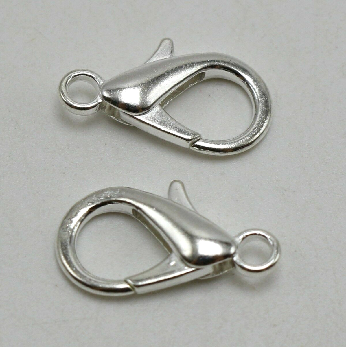 25 Silver Plated Jewelry Lobster Clasp Claw 21X11mm Jewelry Findings