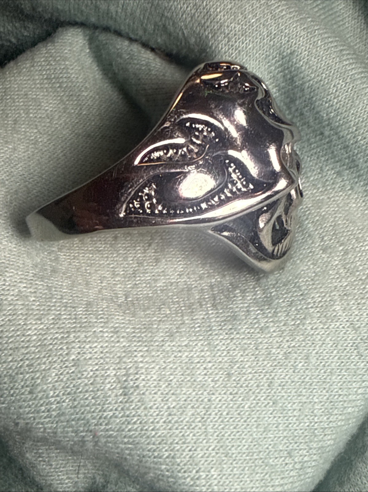 Men’s Heavy 316L Stainless Steel Tribal Mask Skull Ring Biker Punk Band Size 11