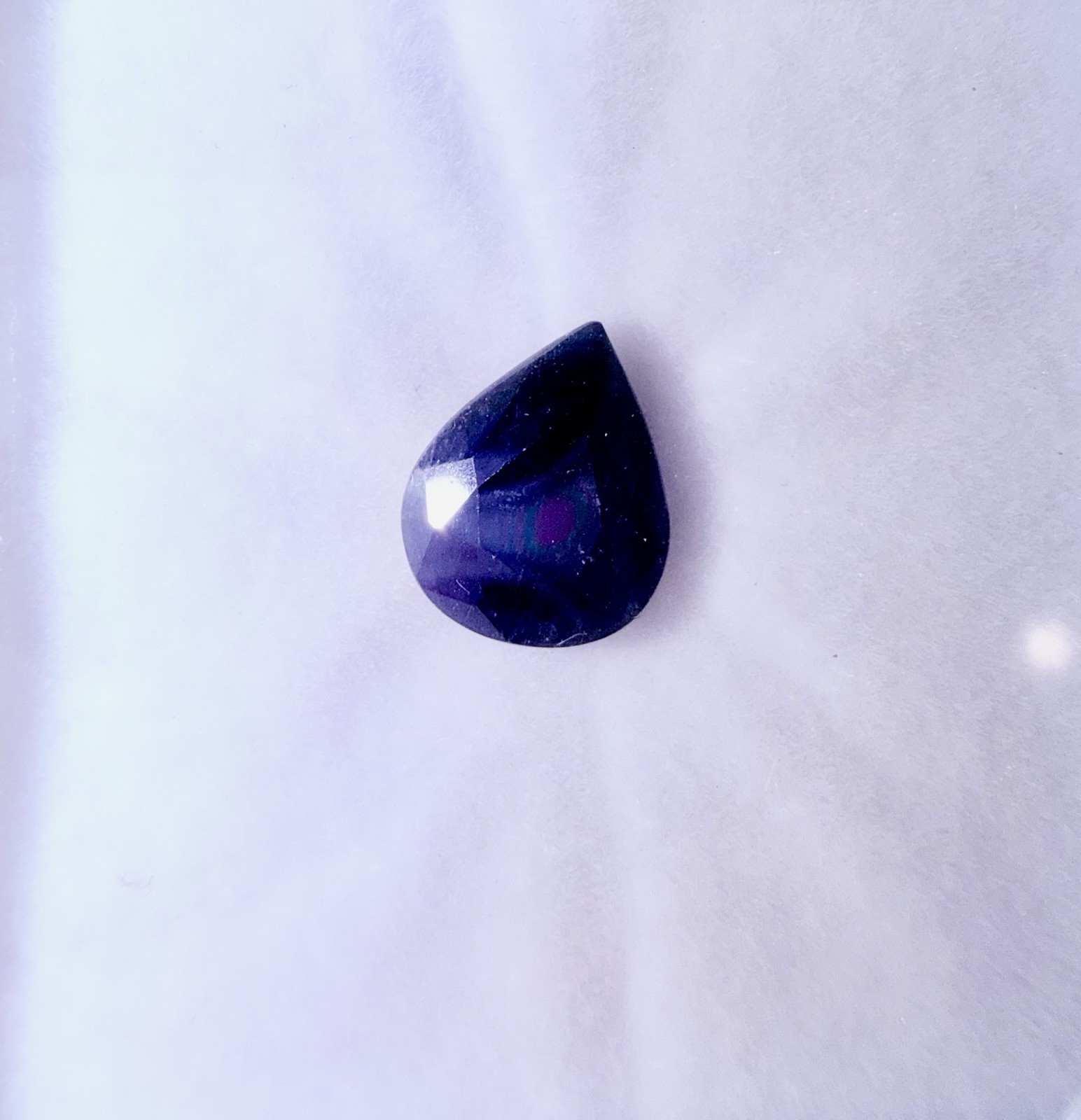 Diffused Blue Sapphire. Pear 10x8mm, 2.3cts. From Kandanabari, Africa