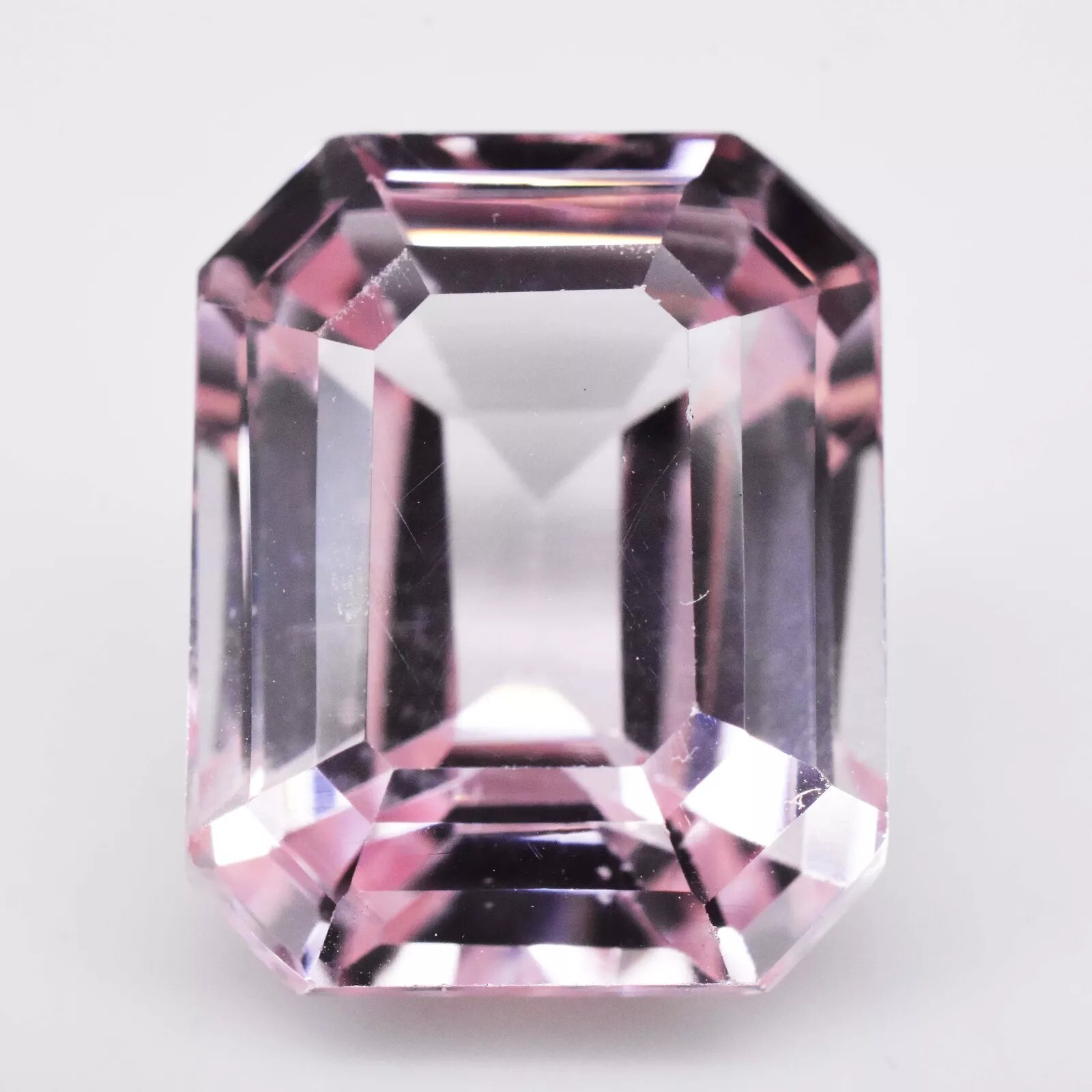 Beautiful Emerald Cut 10+ Ct Morganite Natural EGL Certified Loose Gemstone