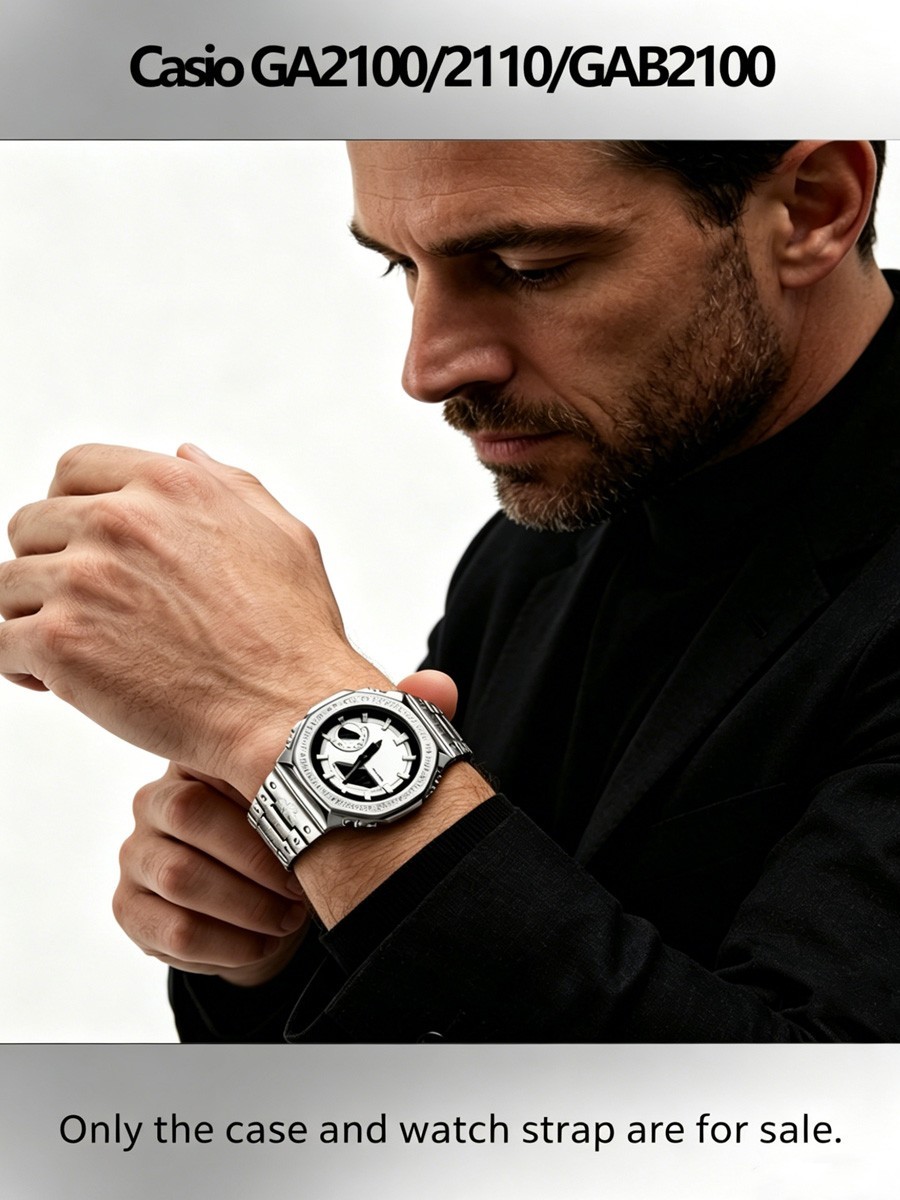 Stainless Steel Case Band Mod Kit Replacement For Casio G-Shock GA2100 GA2110