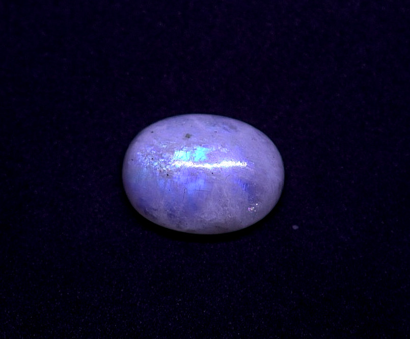32 Ct Natural Blue Shine Rainbow Moonstone Oval Cabochon Gemstone 25x18x8 mm