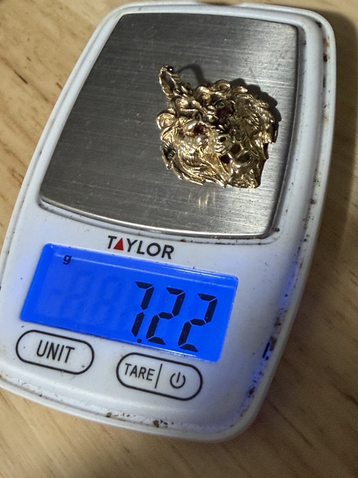 Custom Solid Gold 14k Pendant Lion Face