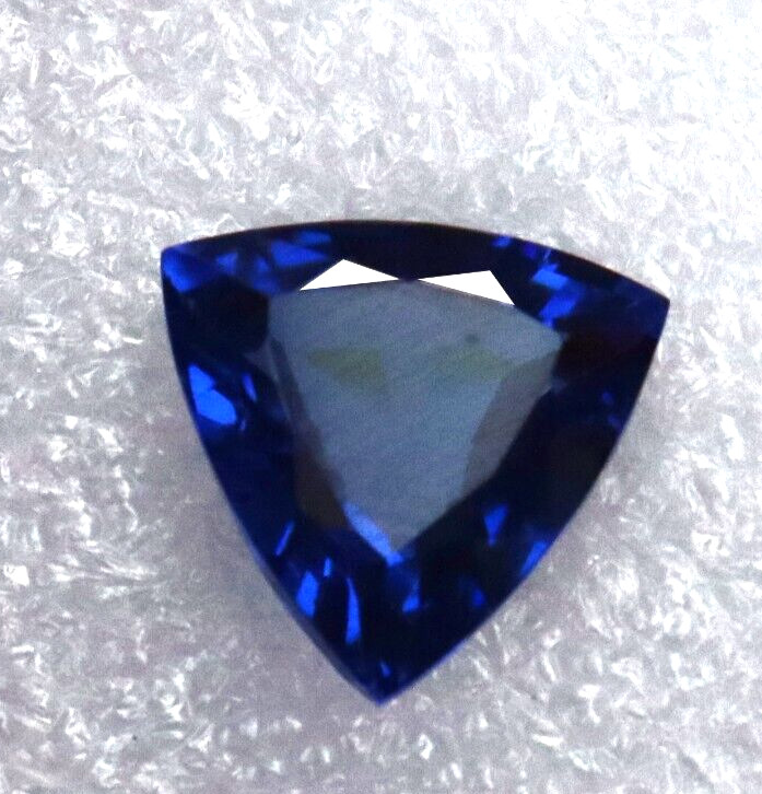 8-9 Ct Loose Gemstones Natural Blue Sapphire Trillion Shape CERTIFIED Best