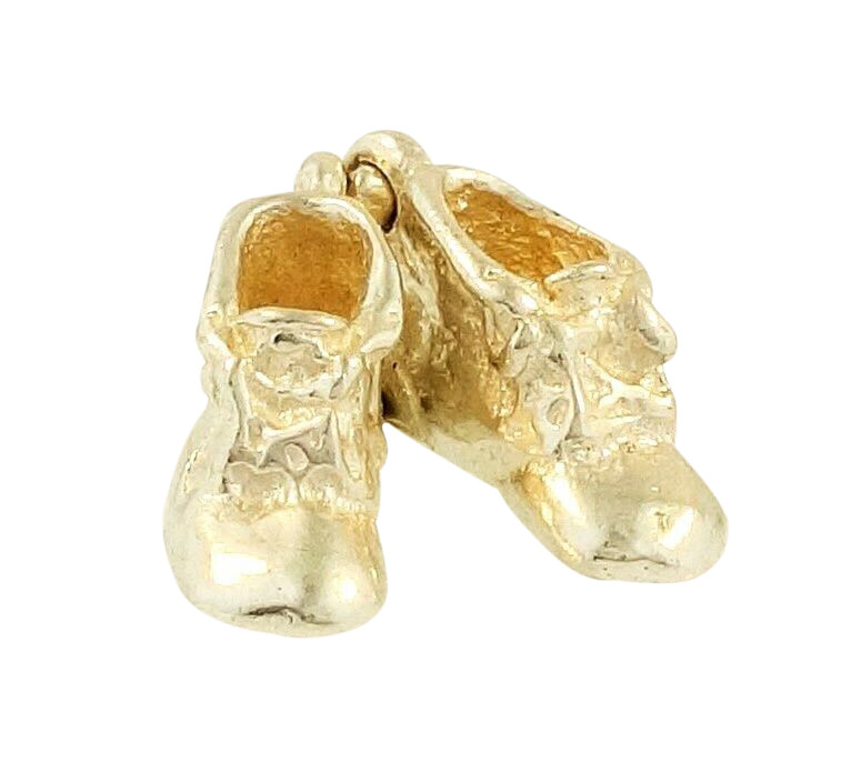 Sterling Silver Baby Boots Charm (4x10mm)