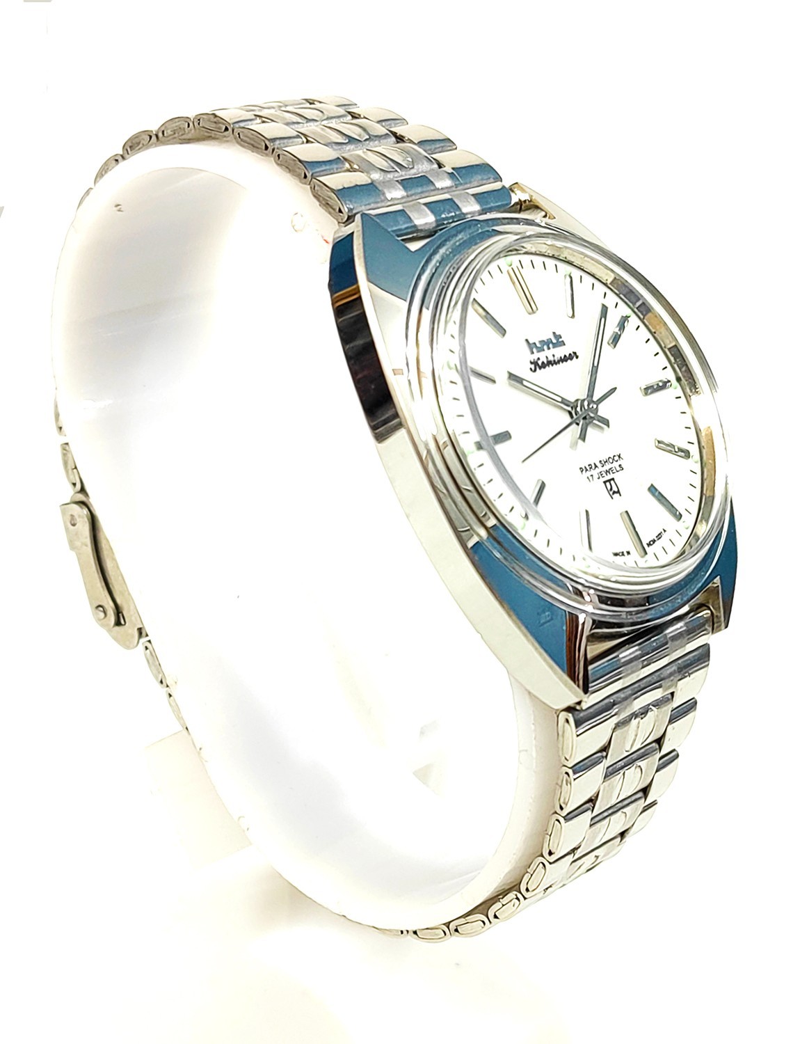 Vintage HMT Kohinoor 17-Jewels Para Shock Genuine INDIAN 80s Made Men Wristwatch