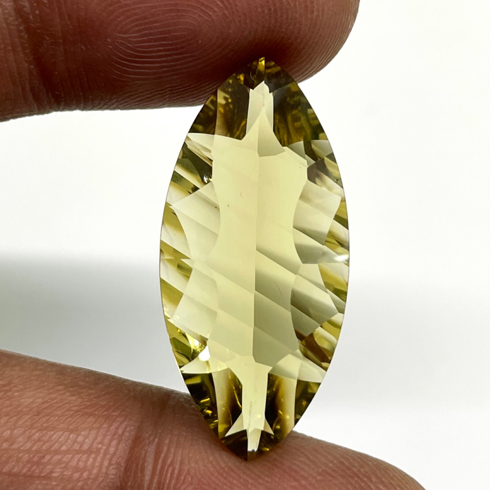 VVS 18.10 Cts Natural Lemon Citrine Marquise Custom Cut Top Quality Gemstone