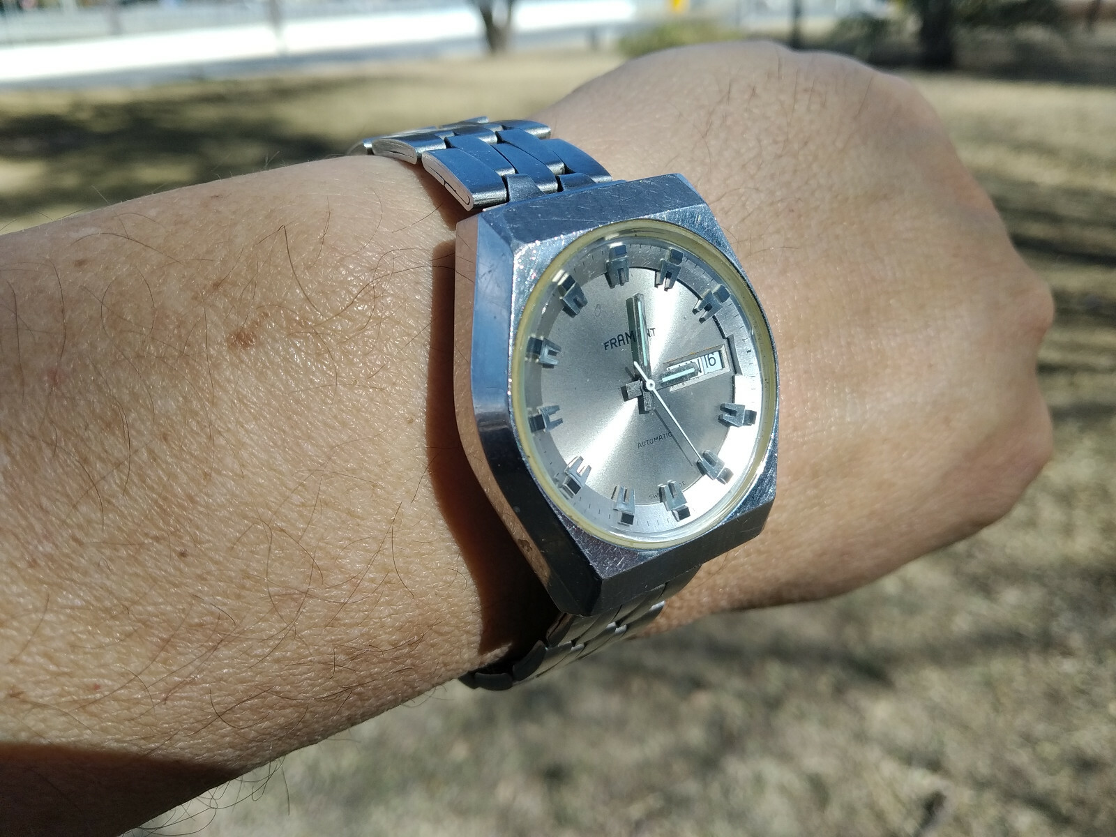 FRAMONT AUTOMATIC ETA 2789 BEAUTIFUL MOVEMENT SERVICED WORKING OK RARE UNUSED