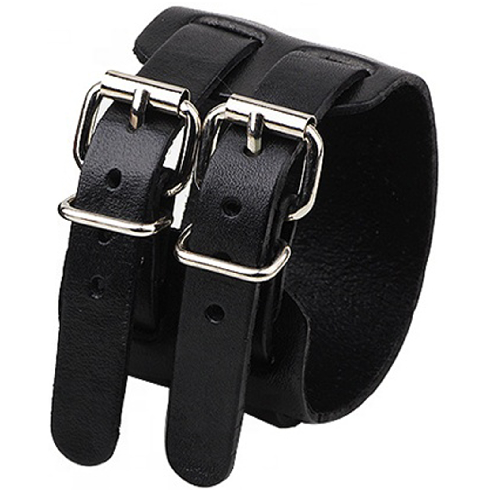 Men’s Punk Wide Genuine Leather Belt Wristband Bangle Cuff Bracelet Adjustable