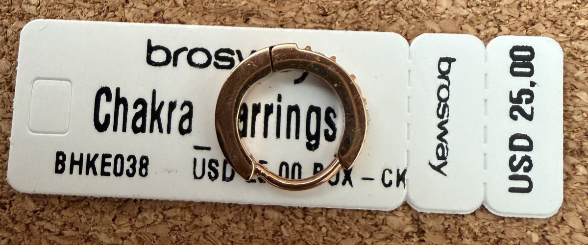 Brosway Chakra BHKE038 Rose Gold Single Earring NWT