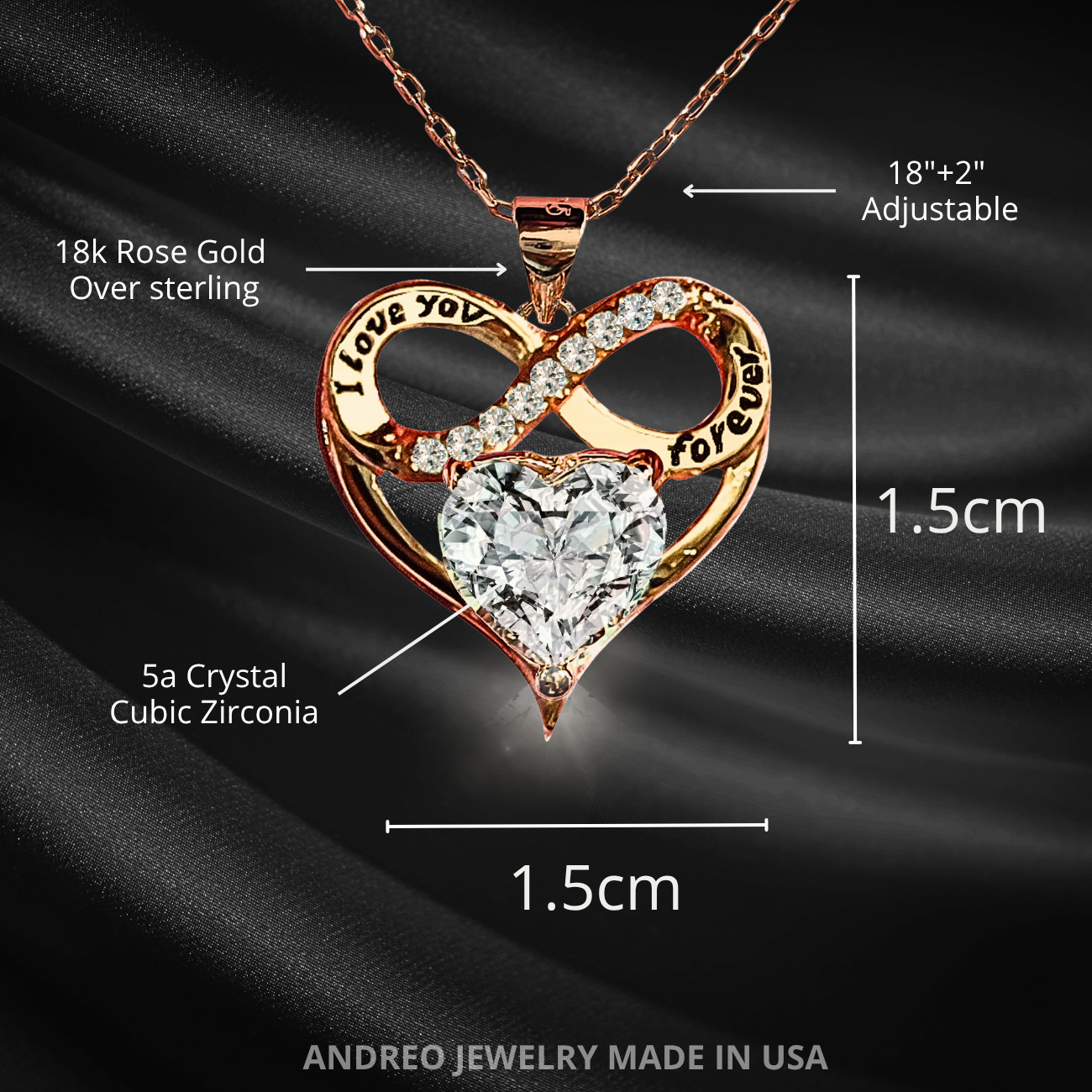 18k Infinity To My Granddaughter Necklace Birthday Gifts From Grandpa Grandma