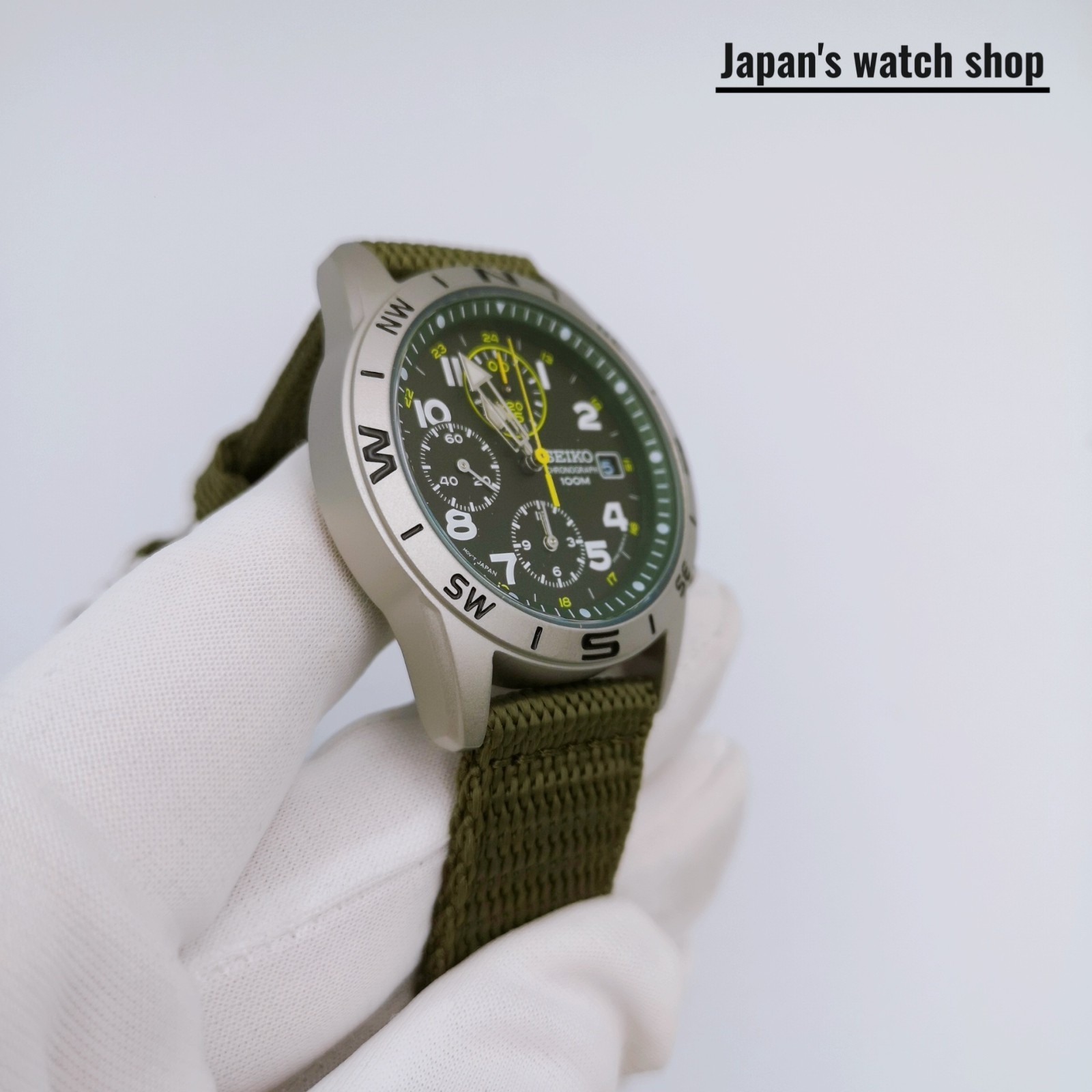 SEIKO SND377R Green Chronograph Men’s Watch New in Box