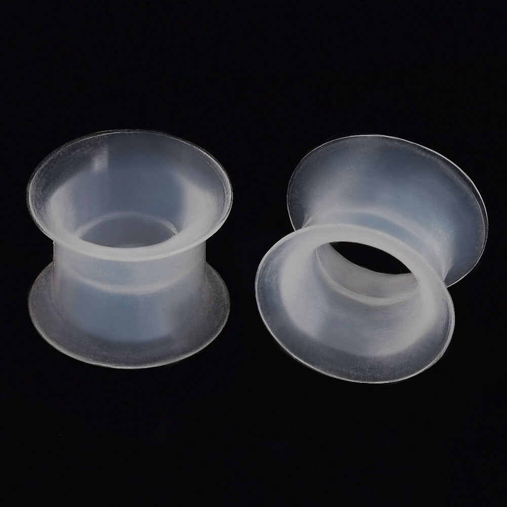 Pair Thick Silicone Ear Plugs Soft Ear Gauges Tunnel Earrings Earlets Earskin