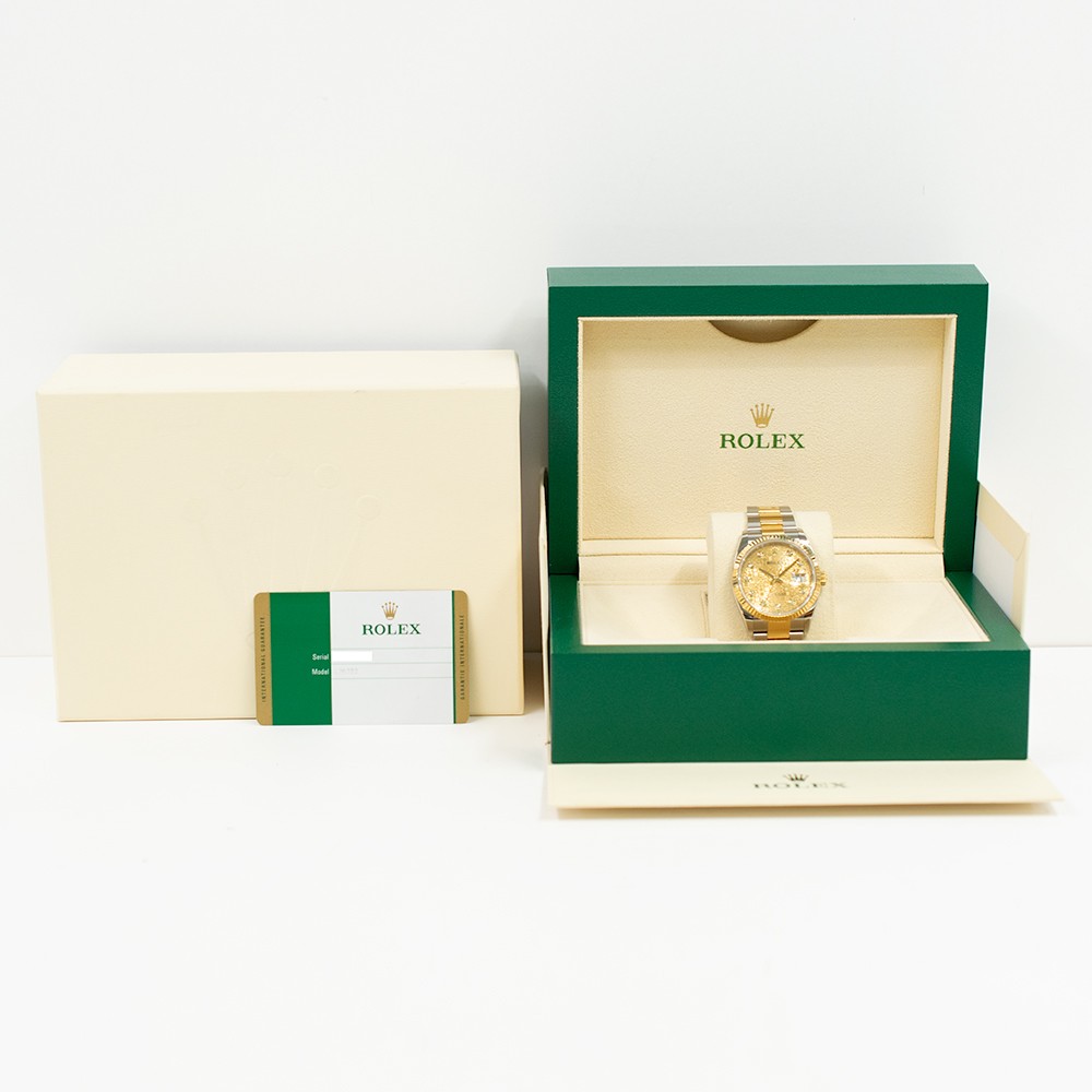 2019 Rolex Datejust 36, 126233, Steel & Gold, Champagne Jubilee Diamond Dial,…