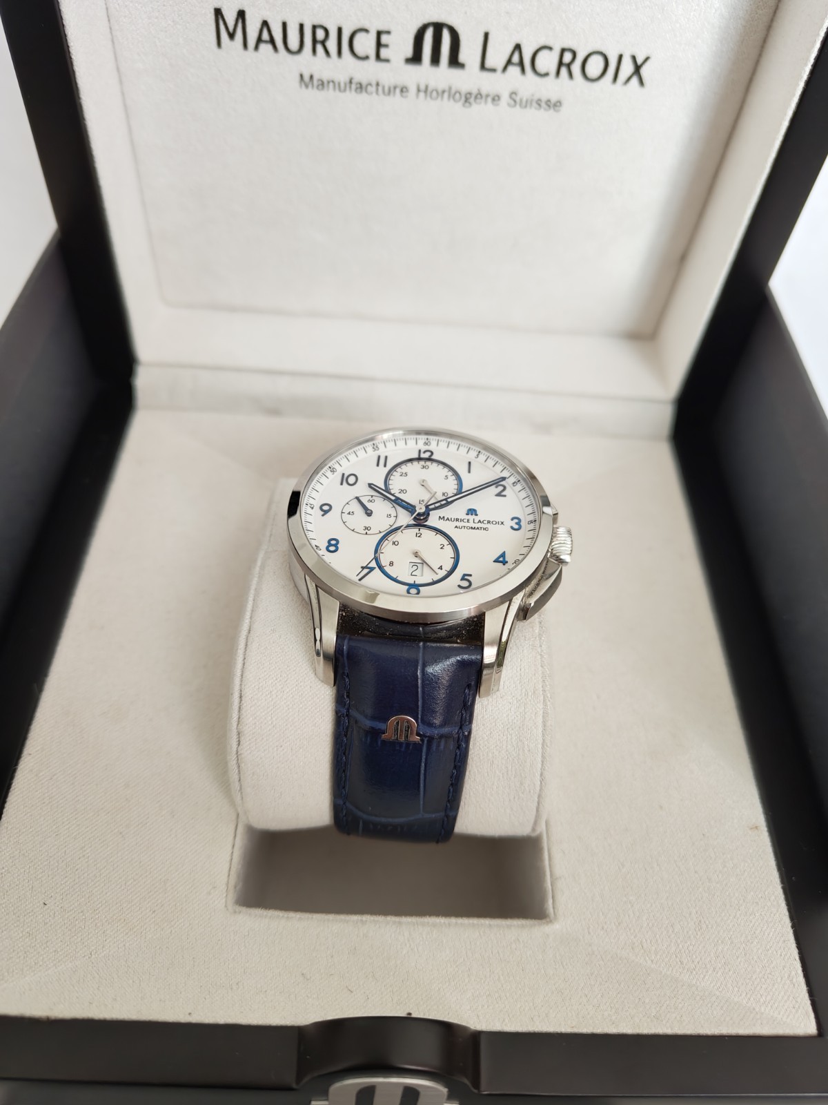RRP £3,000 Maurice Lacroix Pontos Chrono Date Automatic Watch PT6388-SS001-120-4