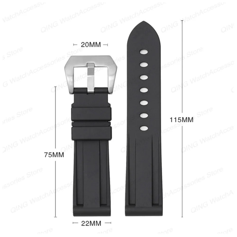 20mm 22mm 24mm 26mm Rubber Strap Silicone WatchBand for Omega Casio Panerai