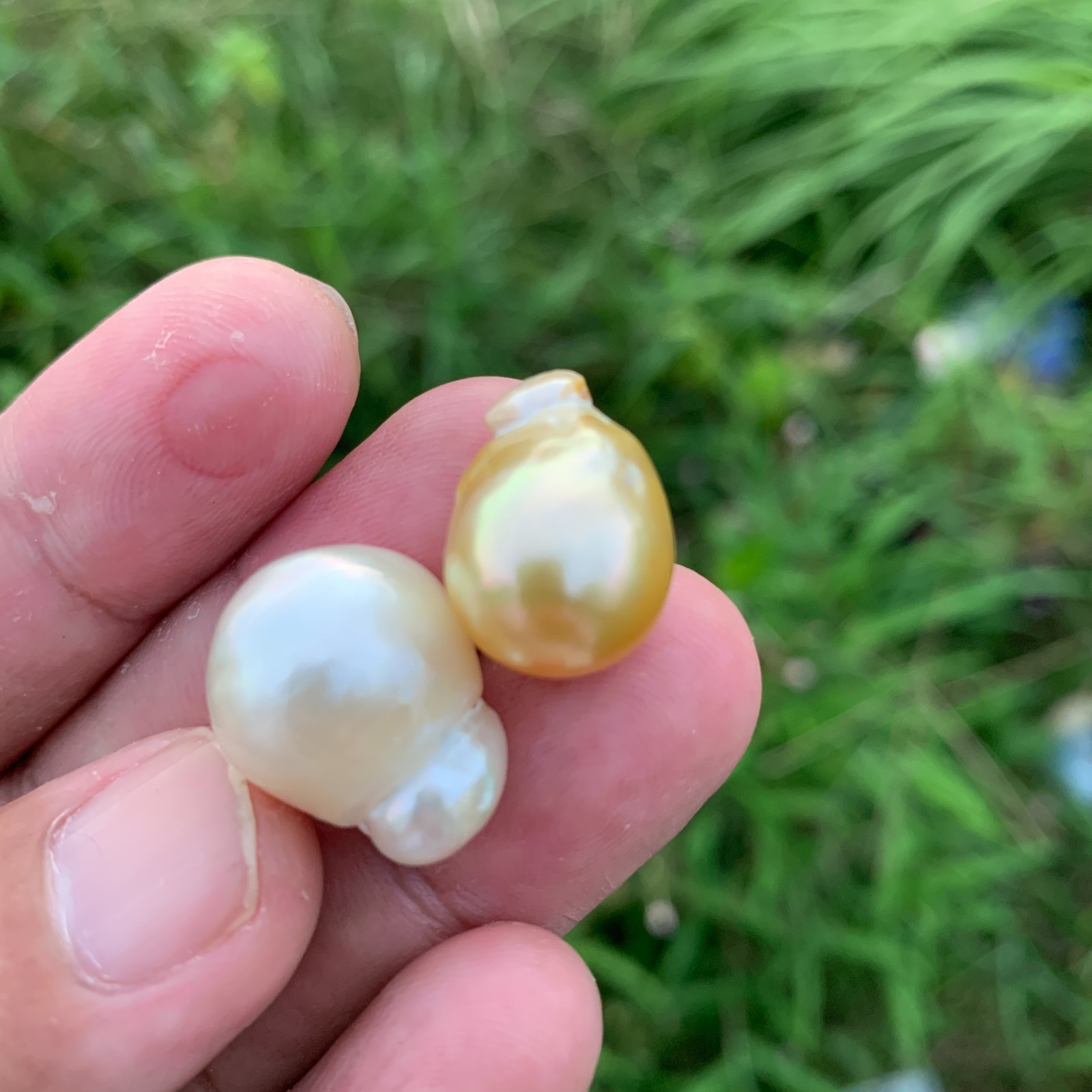 18.1 x 13.4mm Loose Indonesia Saltwater Pearl Big Size Baroque Pearl Beads H10-2