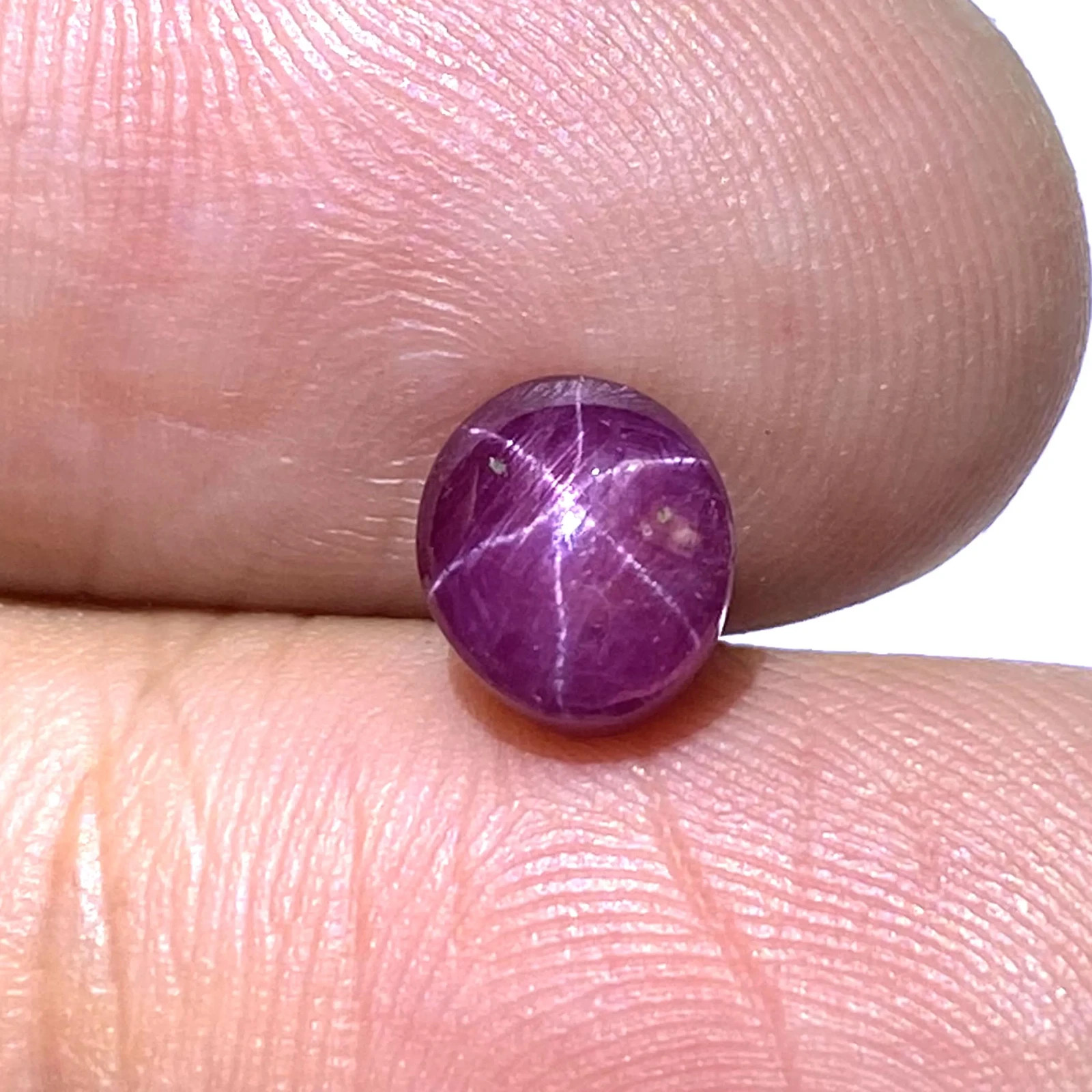 2.3 Cts Natural Six Rare Red Star Ruby Cabochon Gemstone Red Star Ruby Oval