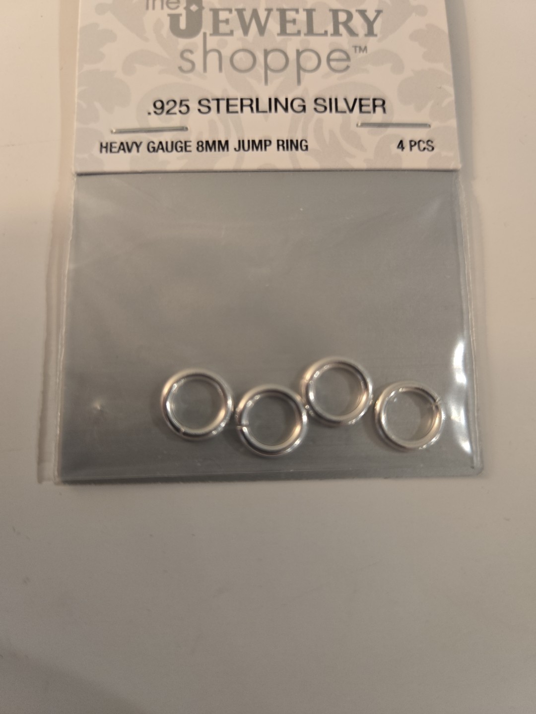 4 Sterling Silver 8mm Heavy Gauge Open Jump Ring Connectors
