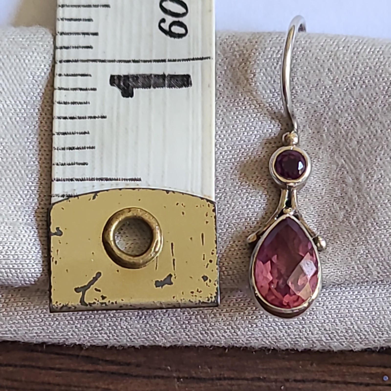 Beautiful SAJEN Purple Amethyst French Wire Earrings Sterling Silver 925