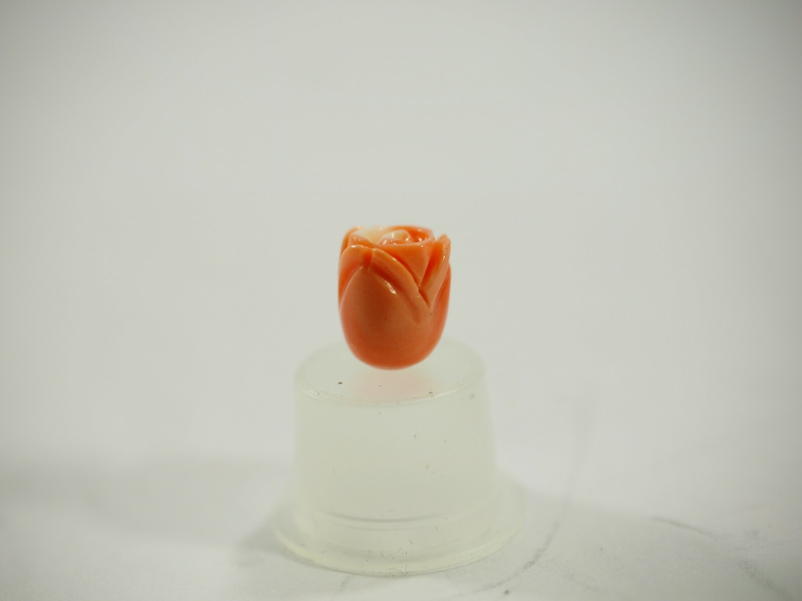 Vintage Top Quality Precious Angel Skin Pink Coral Carved 3-D Rose Cabochons NOS