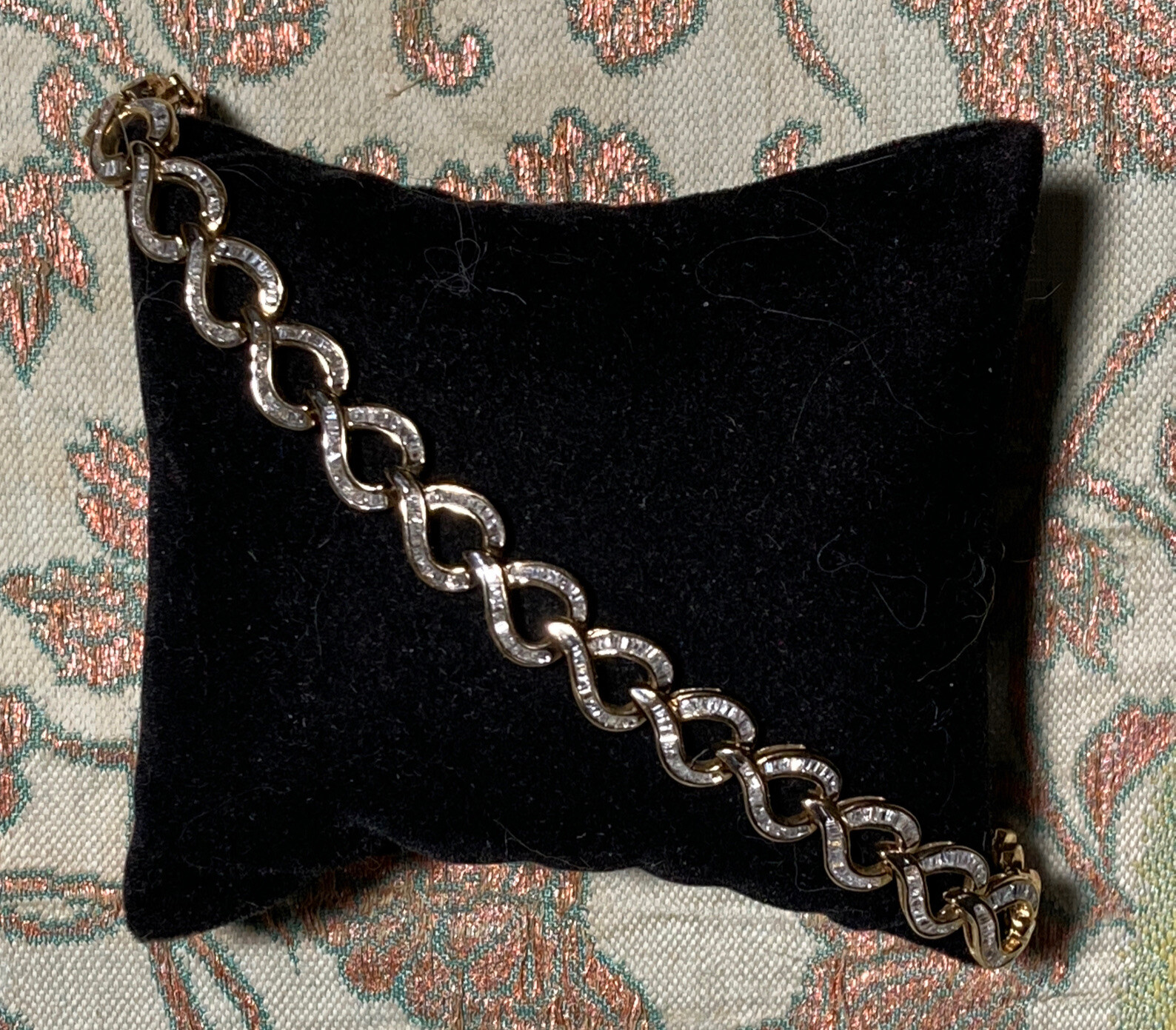 10K Yellow Gold 6.50 Cttw Diamond Bracelet 7 1/4 Inches