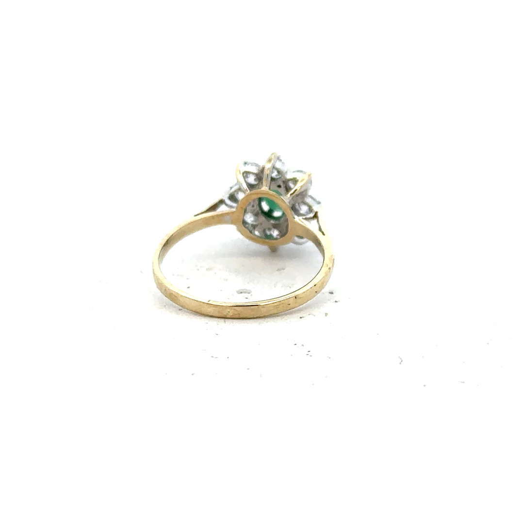 9ct yellow gold ring size J (sh25937b)
