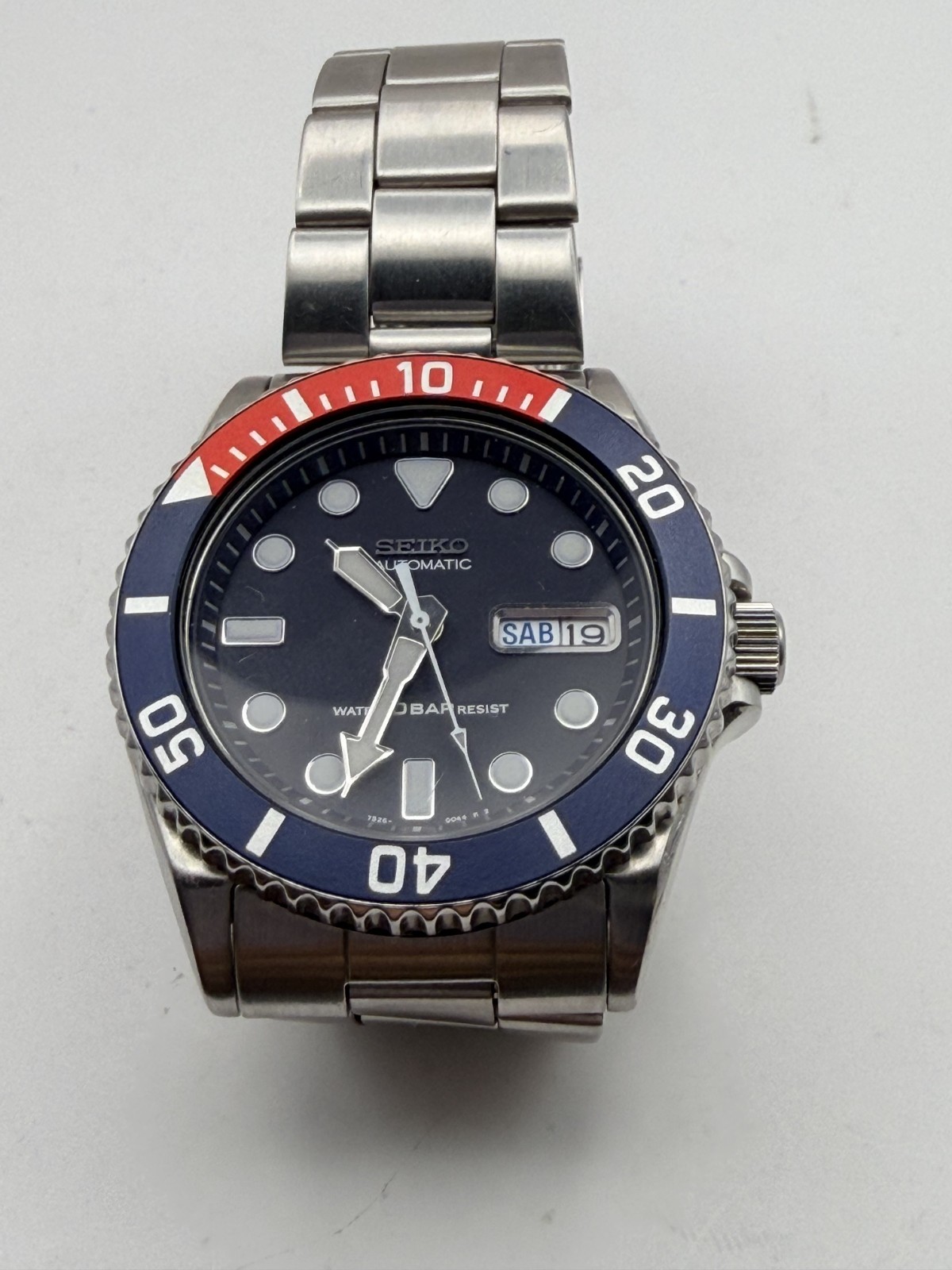 [Near MINT] Seiko Diver 100m SKX033 7S26 -0040 Pepsi Automatic Mens Watch