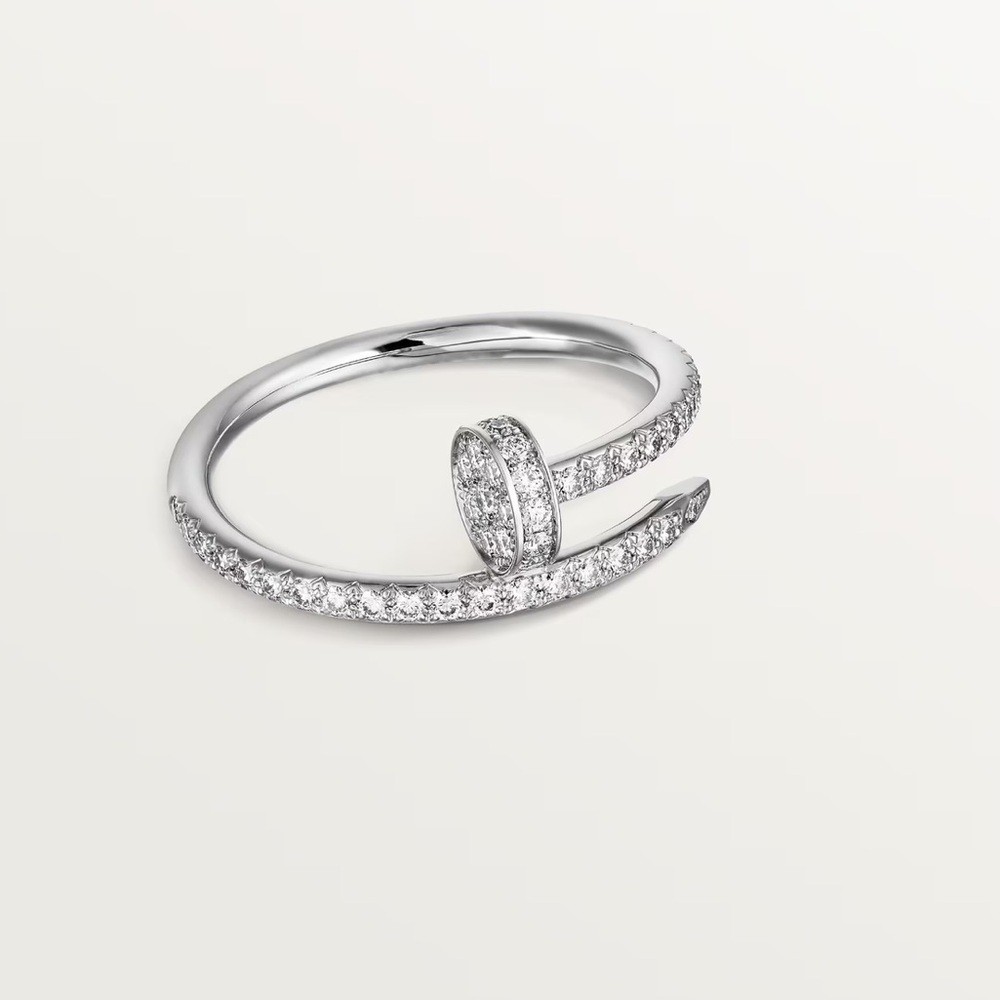 Cartier white gold pave Juste En Clou ring
