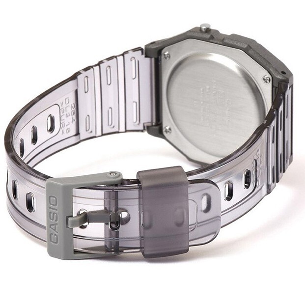 Casio F-91WS-8 Vintage Transparent Resin Band Digital Unisex Watch Original New