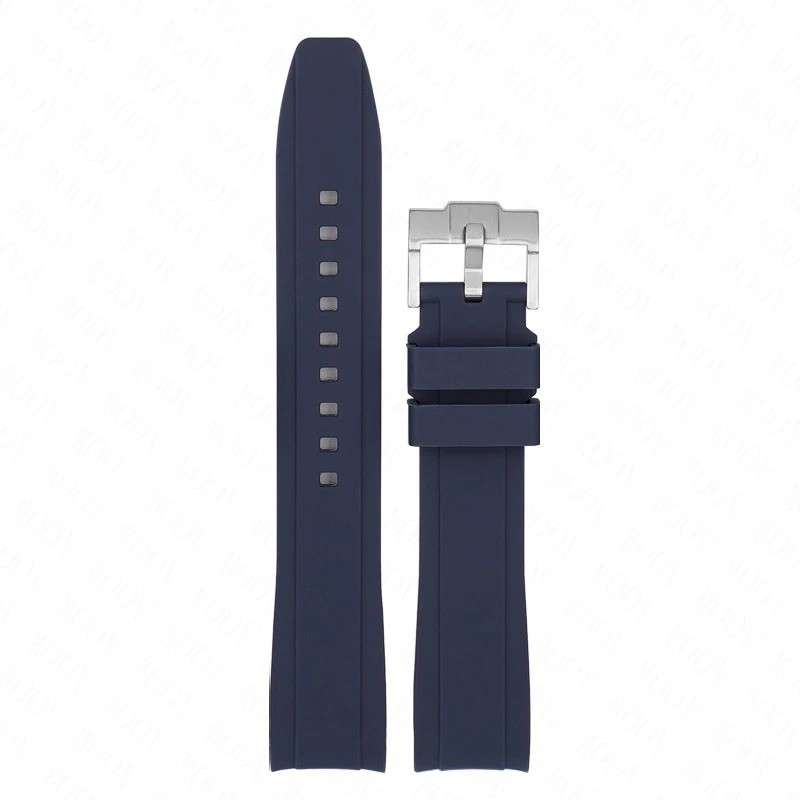Curved End Rubber Strap 18/19/20/21/22mm Universal Silicone Watch Band Soft Spor