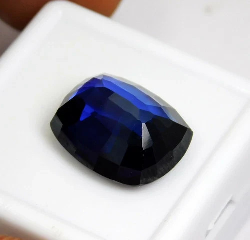 10.00 Ct Flawless Natural Royal Blue Sapphire Certified Cushion Rare Gemstone