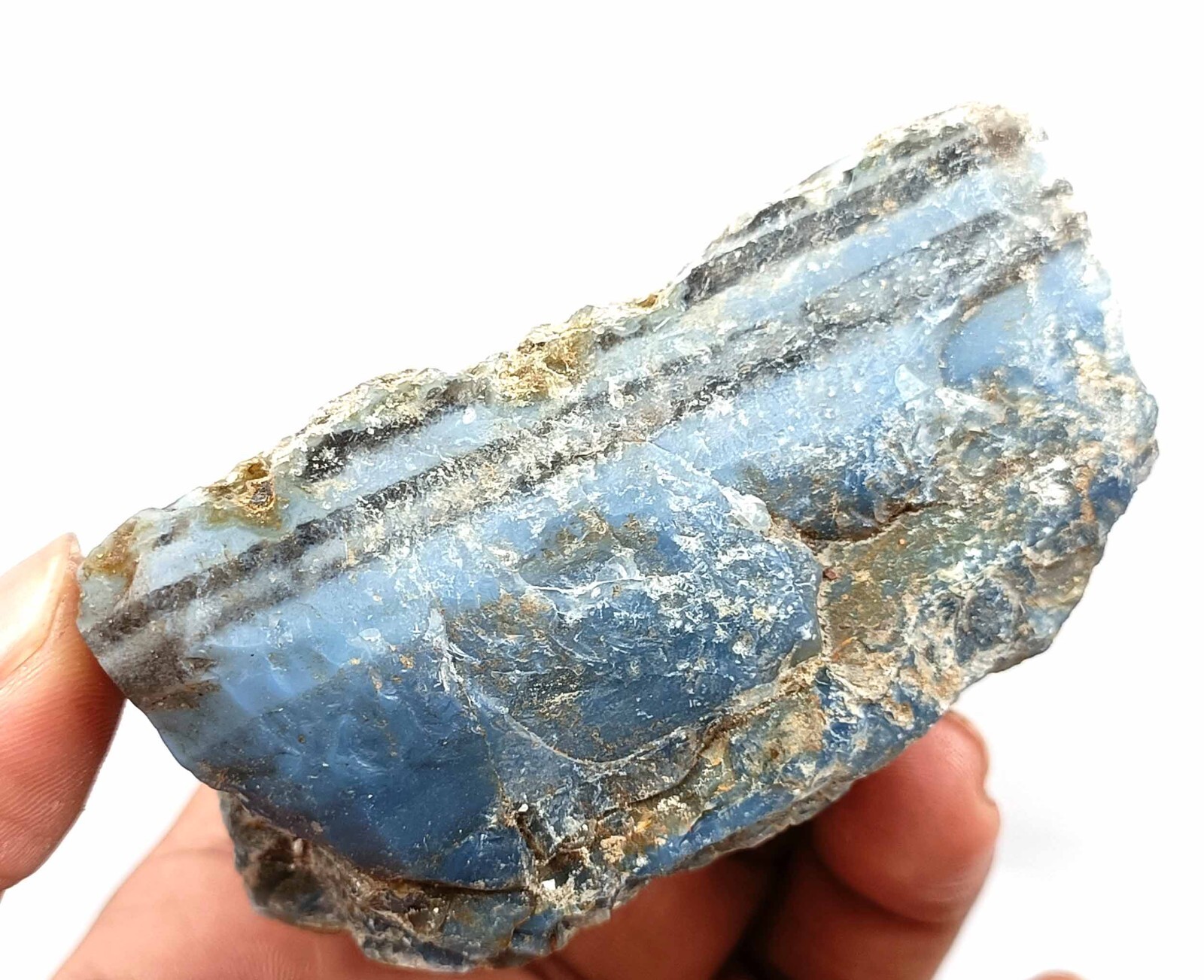 DYED ROUGH EGL CERTIFIED LOOSE GEMSTONE 1120 CARAT NATURAL BLUE OPAL+GIFT R