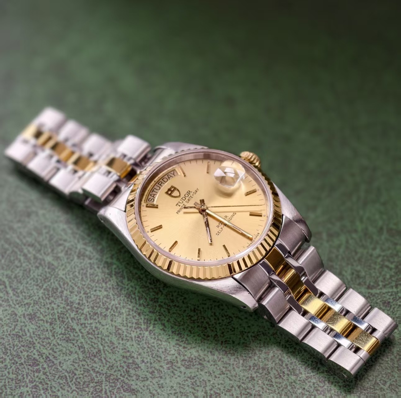 Tudor Champagne Scale Dial 76213 Prince Date Men’s Watch Automatic 36mm